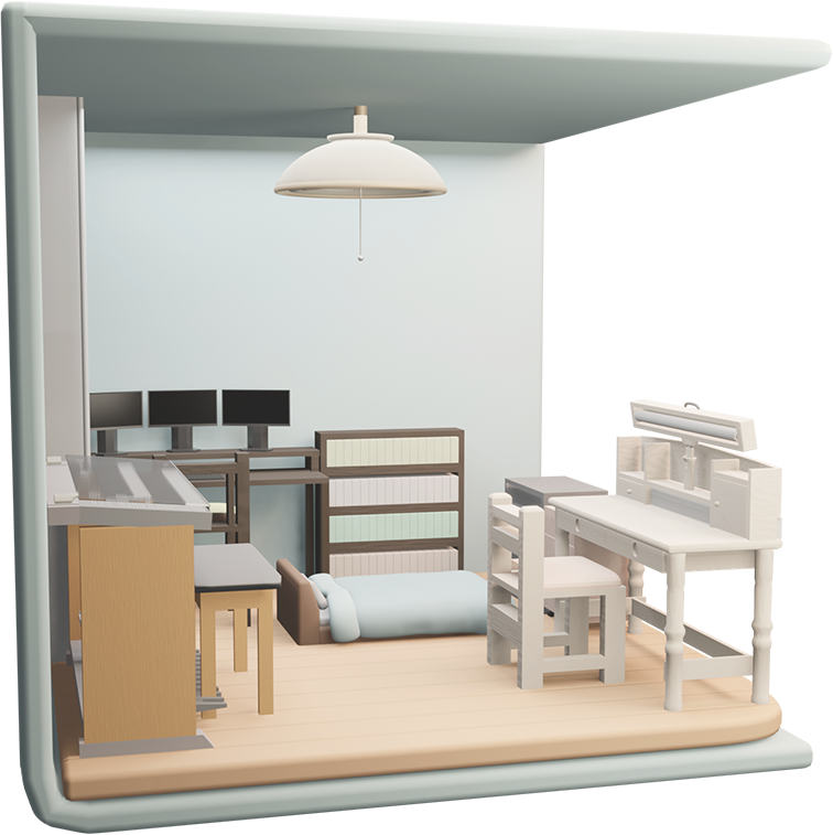 3Dモデル：私の部屋
